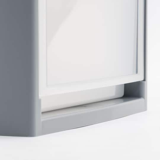 IRIS® Medium Gray Stackable Storage Bin with Clear Drawer